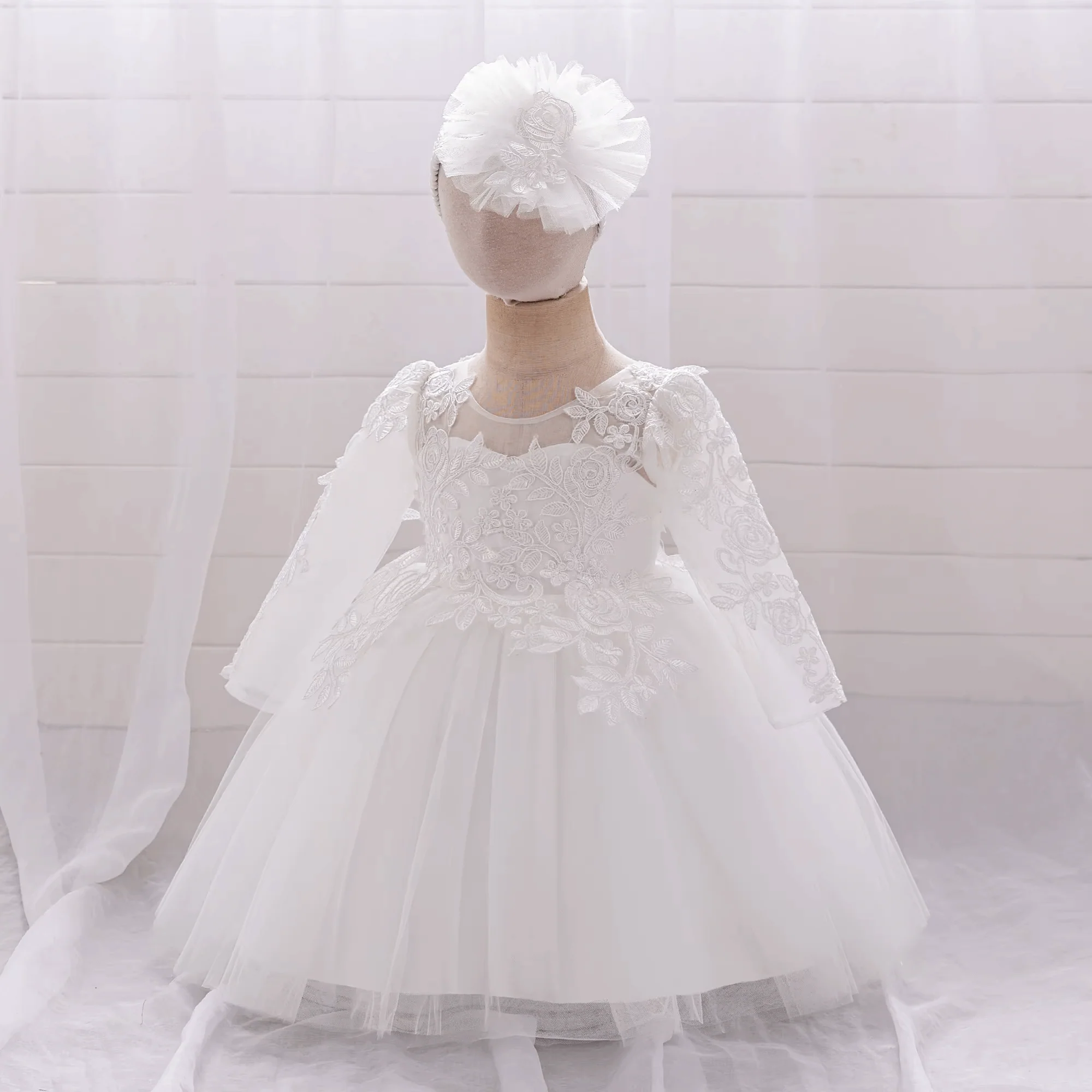 Robe Baptême Tulle Bébé – Image 4