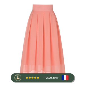 Jupe rose plissée des années 60