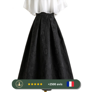 Jupe noire style chalet des années 60