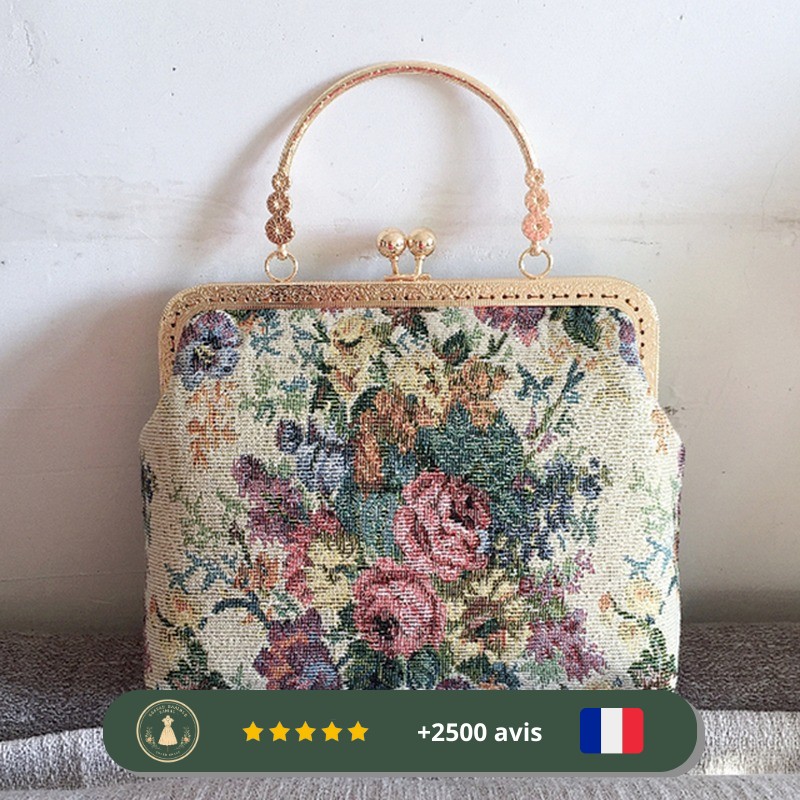Sac années 30 à fleurs – Image 4