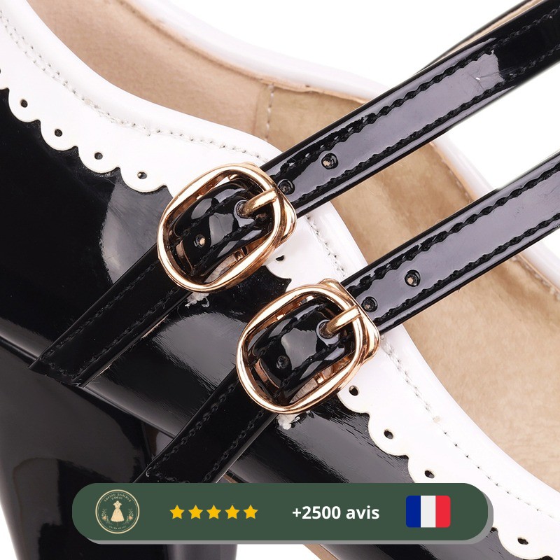 Chaussures en noir pour femme style des années 30 – Image 5