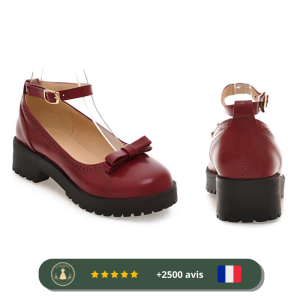 Chaussures rouges style princesse des années 20