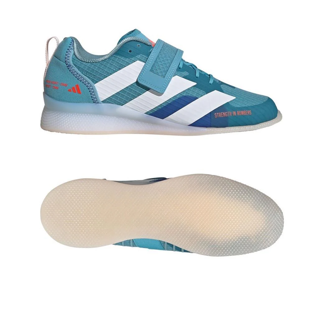 Adidas Adipower 3 Bottes d'haltérophilie - Bleu/Blanc – Image 2