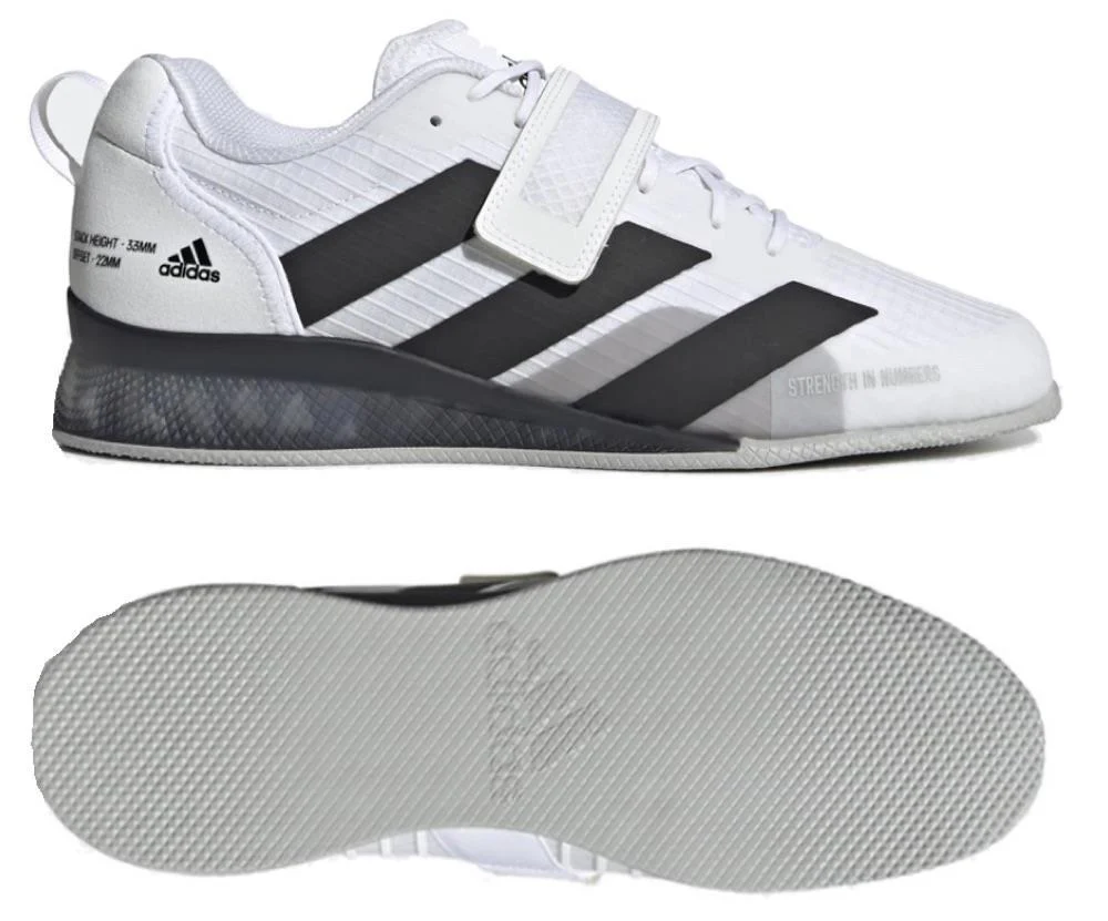 Adidas Adipower 3 Bottes d'haltérophilie - Blanc/Gris