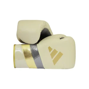 Adidas Adispeed Lace Boxing Gloves - Alumina/Gold