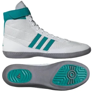 Adidas Combat Speed 4 Wrestling Boots - White/Teal