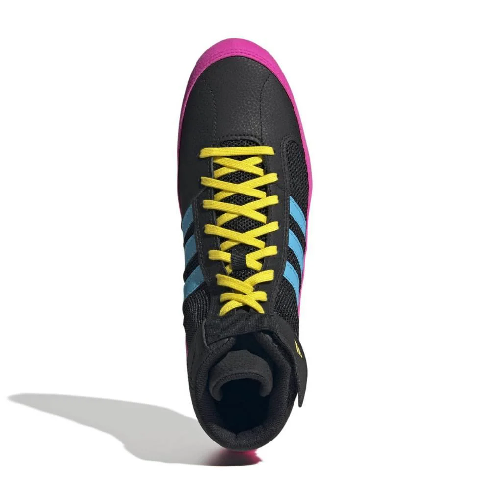 Adidas Kids Havoc Wrestling Boots - Black/Pink/Cyan – Image 6
