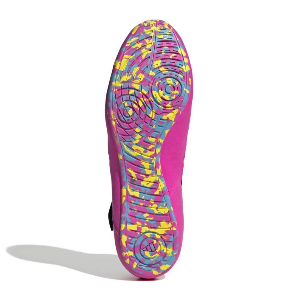 Adidas Kids Havoc Wrestling Boots - Black/Pink/Cyan – Image 7