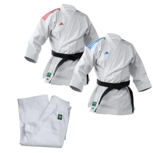 Combinaison de karaté colorée Adidas WKF coupe japonaise 14 oz