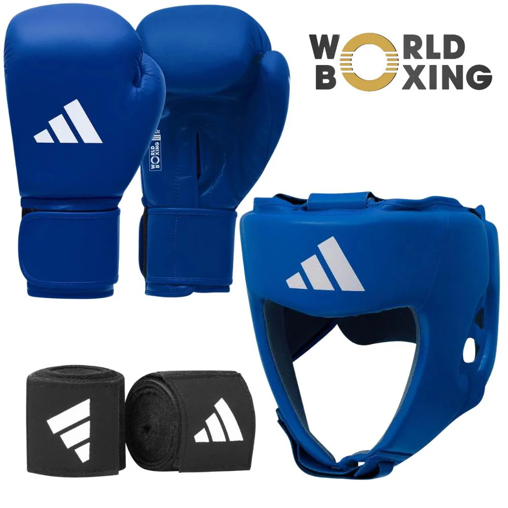Adidas World Boxing (Was IBA) Licensed Boxing Set - Blue