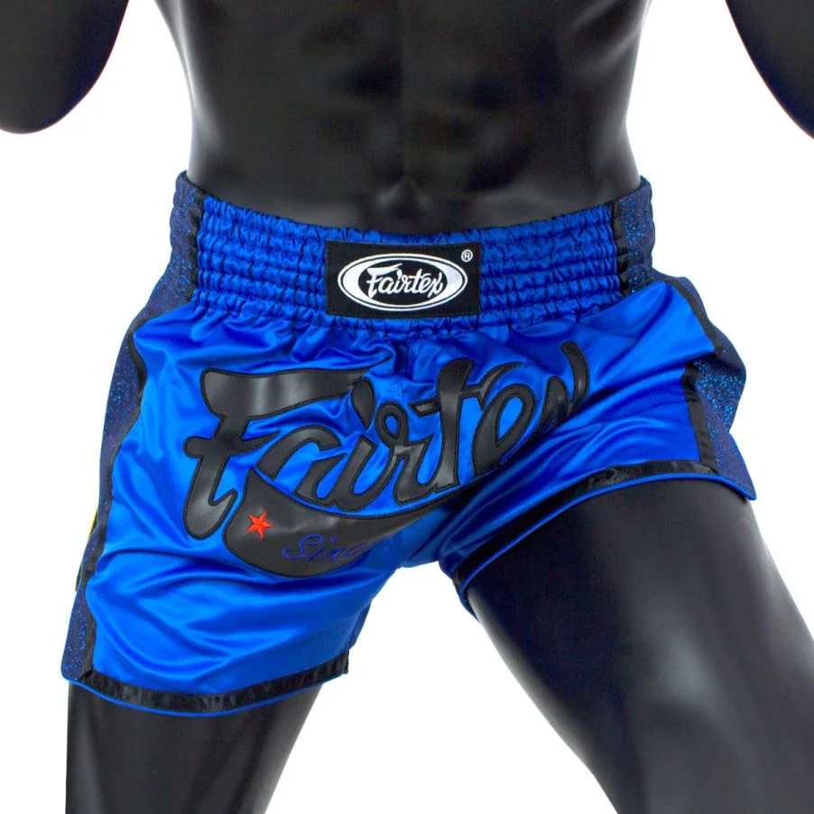 Shorts de kick-thai Fairtex BS1702 Bleu – Image 4