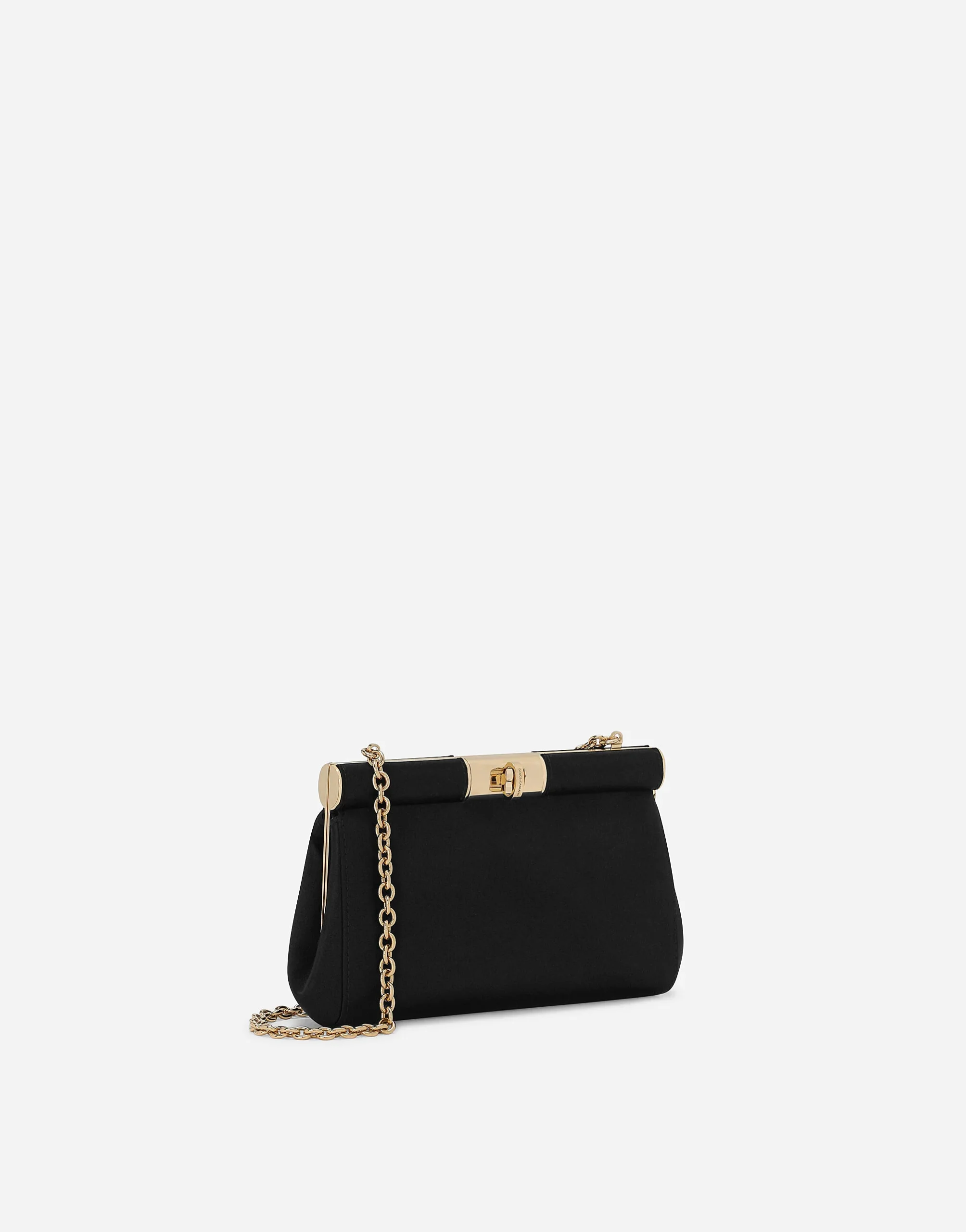Dolce & Gabbana – Petit Sac Marlene – Noir/DorĂ© – Image 4