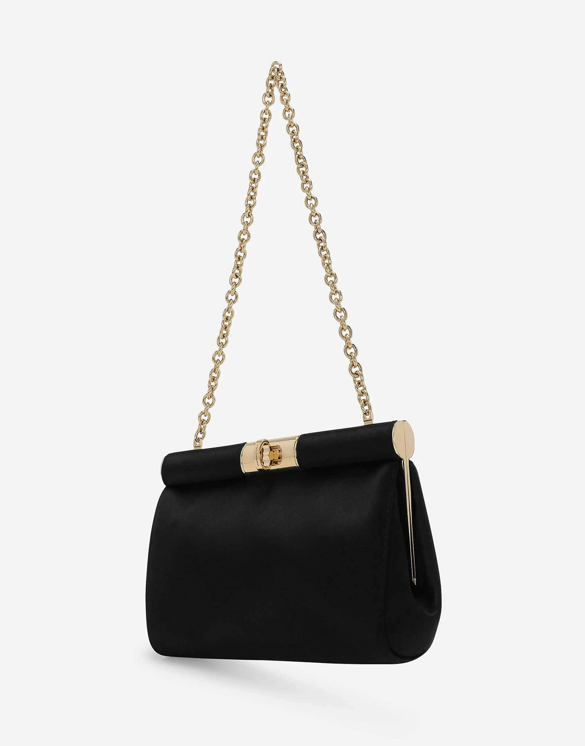 Dolce & Gabbana – Petit Sac Marlene – Noir/DorĂ© – Image 5