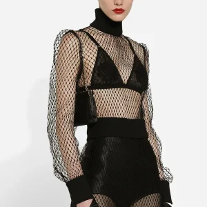 Dolce & Gabbana – Petit Sac Marlene – Noir/Doré