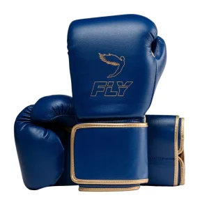 Gants de boxe Fly Superloop X - Bleu marine/doré