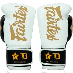 Fairtex Boxing Gloves Booster Series - white/gold FXB-BG-V2-WH/BK/GOLD