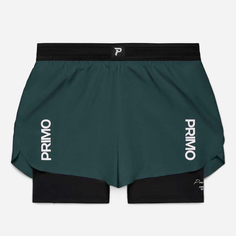 Short de compression Primo ESC (Elite Strikers Club) - Vert forêt – Image 2