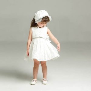 Robe Bébé Mariage Blanche