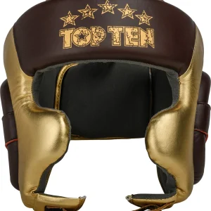 Headguard Top Ten “Prestige” - brown/gold, 4145-2