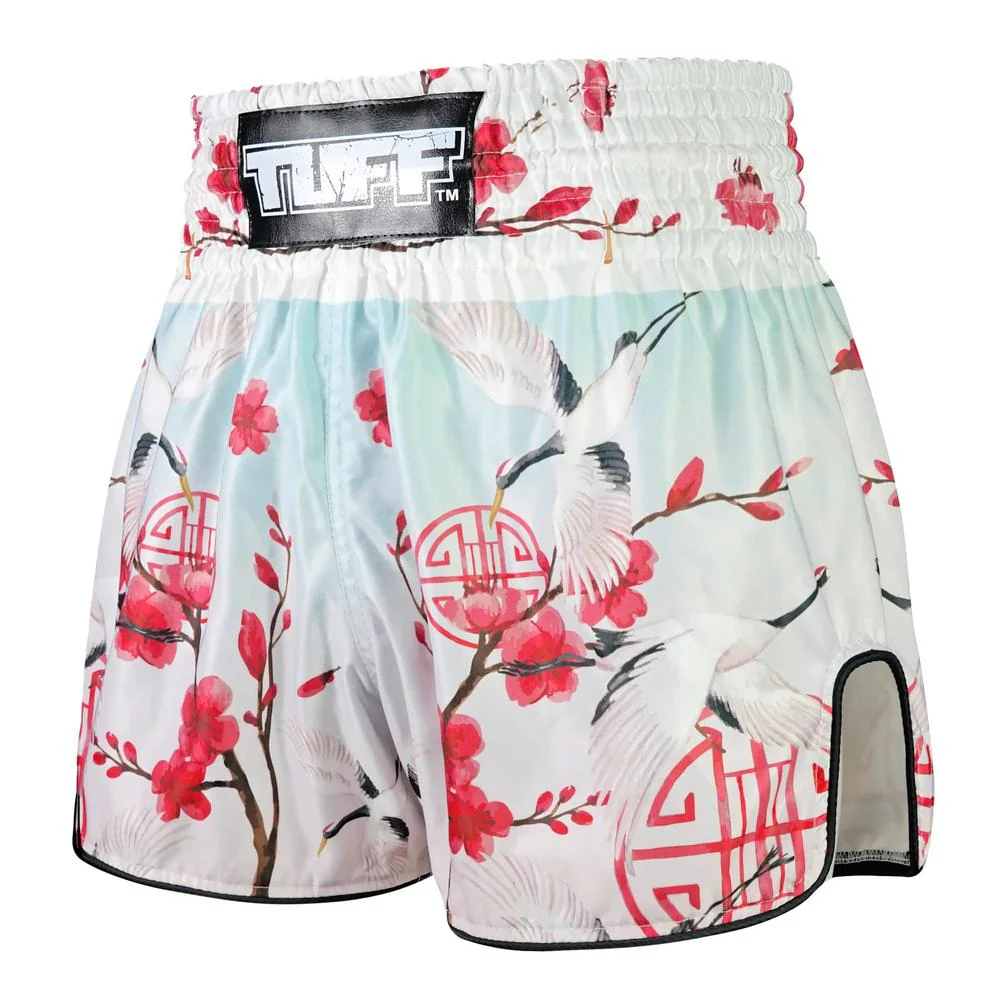 TUFF High-Cut Retro Muaythai Shorts - Akai Tsuru The Red Crane – Image 3