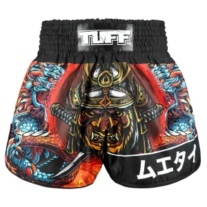 TUFF High-Cut Retro Muaythai Shorts - Seraphic Seiryu Samurai Saga