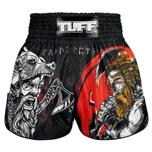 TUFF High-Cut Retro Muaythai Shorts - The Barbarian