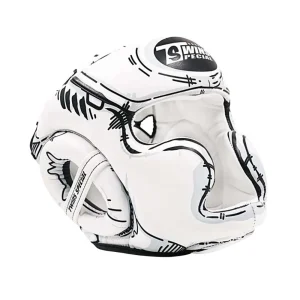 Twins Comic Leather Head Guard - White
