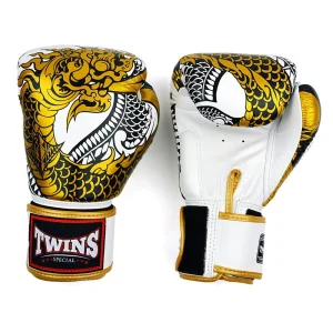 Gants de boxe Twins Nagas - Blanc/Or