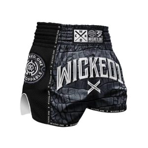 Wicked One Caiman Muay Thai Shorts - Black