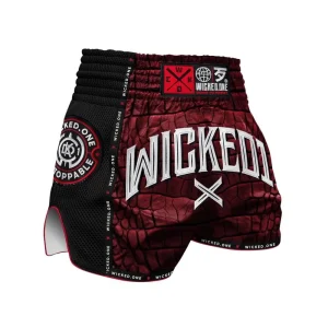 Wicked One Caiman Muay Thai Shorts - Red
