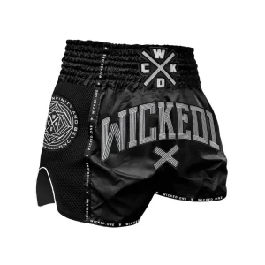 Wicked One Cross Line Muay Thai Shorts - Black