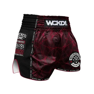 Wicked One Metaverse Muay Thai Shorts - Black/Red